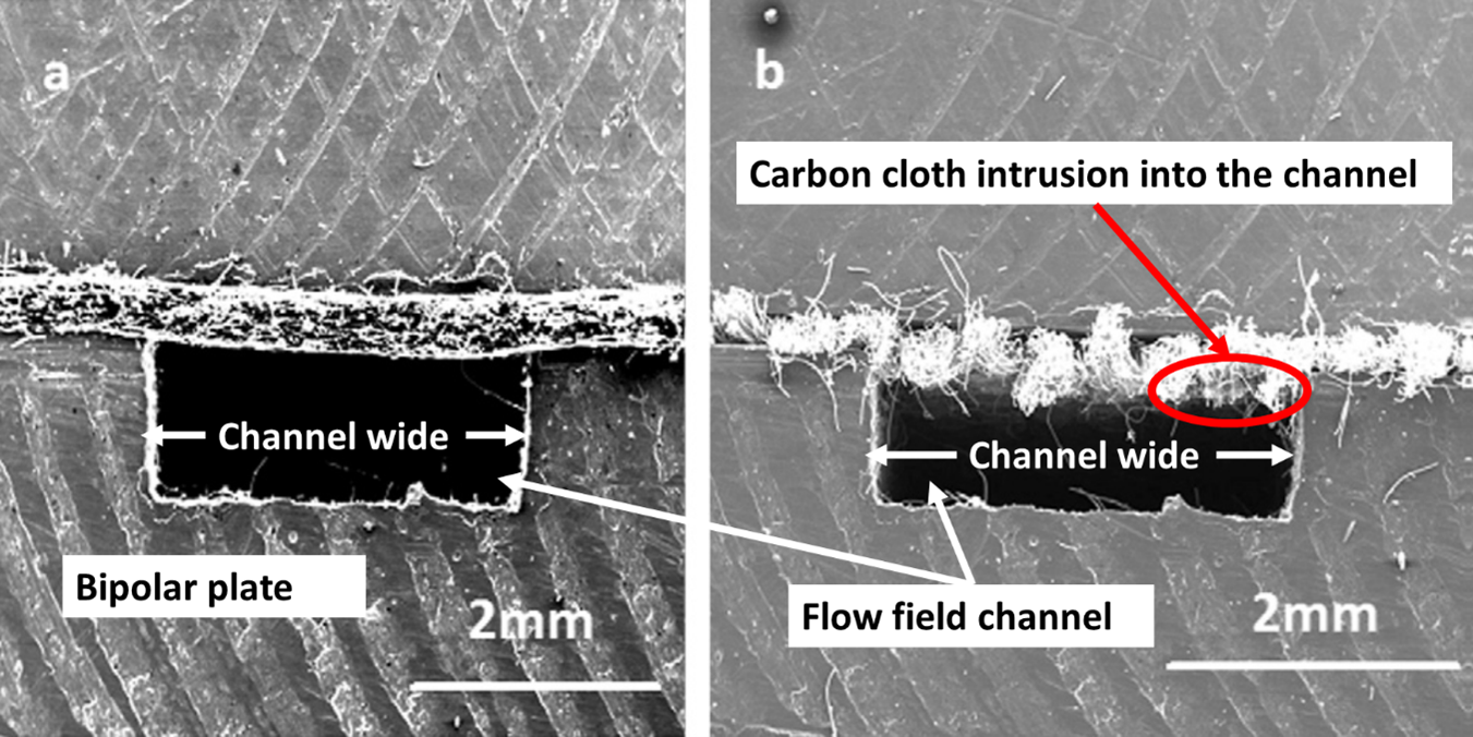 Effect of carbon paper and carbon cloth